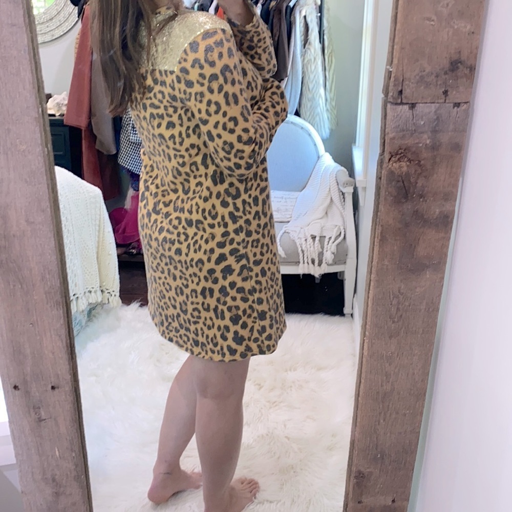 SIMPLY Southern cheetah print large shirt dress - Picture 4 of 7